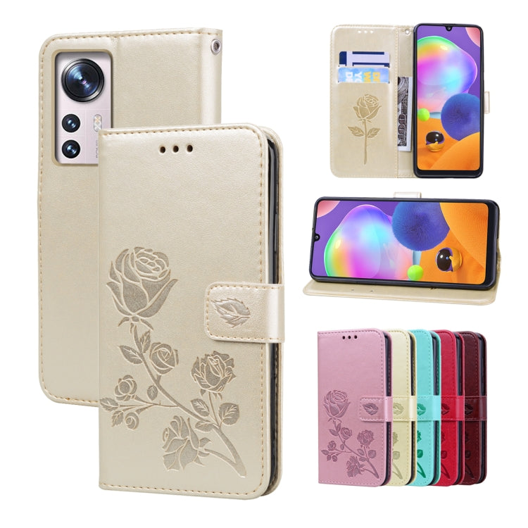Rose Embossed Flip PU Leather Phone Case