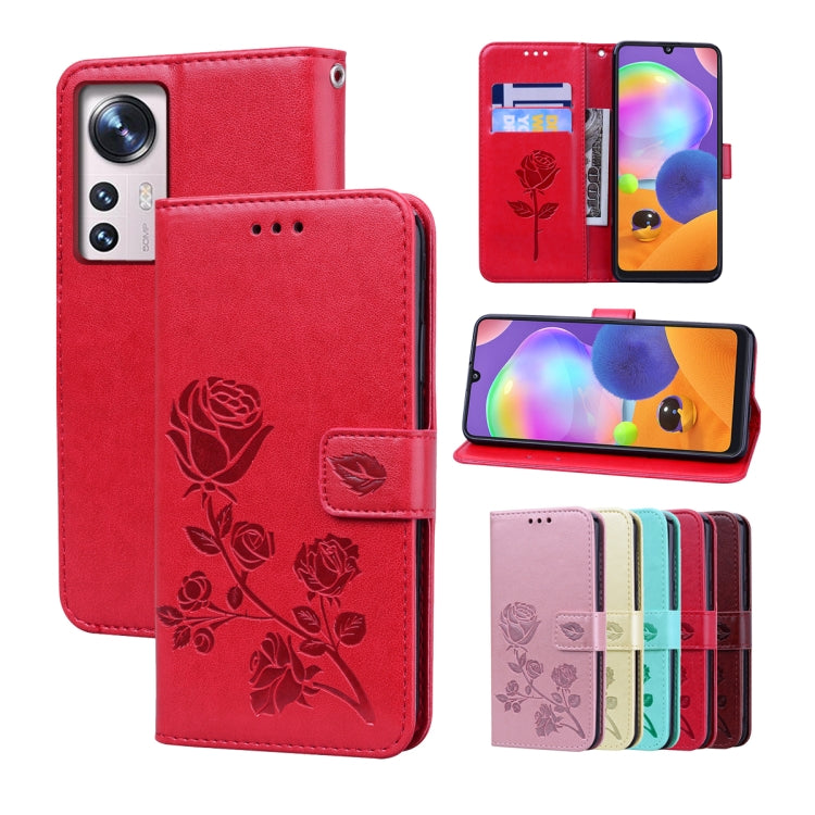 Rose Embossed Flip PU Leather Phone Case