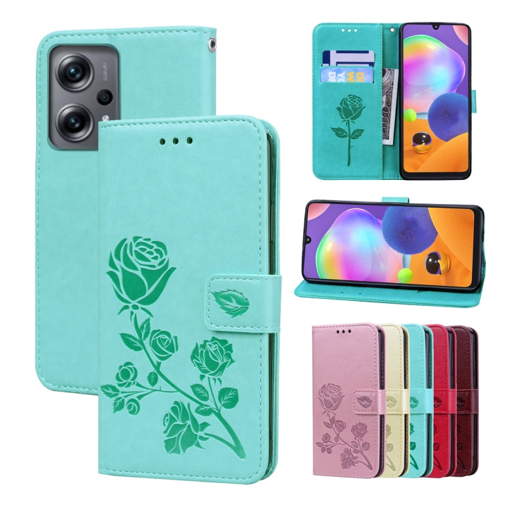 Rose Embossed Flip PU Leather Phone Case