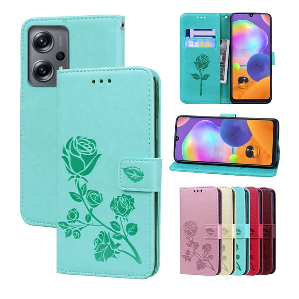Rose Embossed Flip PU Leather Phone Case