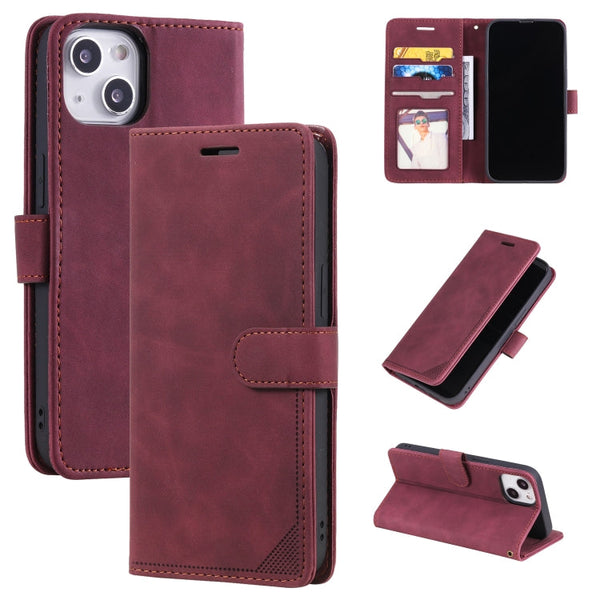 Skin Feel Anti-theft Brush Horizontal Flip Leather Phone Case, For iPhone 14, For iPhone 14 Plus, For iPhone 14 Pro, For iPhone 14 Pro Max
