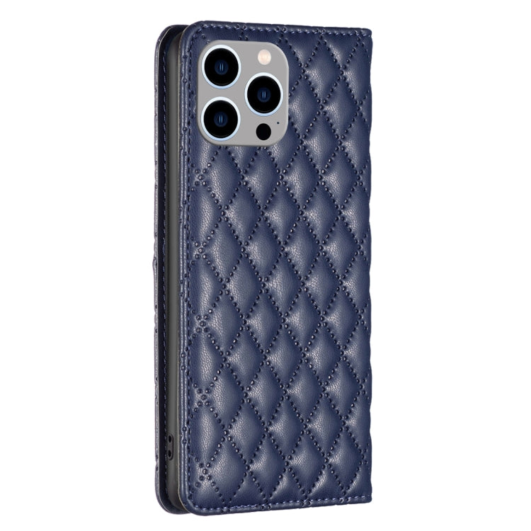 Diamond Lattice Magnetic Leather Flip Phone Case, For iPhone 14 Pro Max, For iPhone 14 Pro, For iPhone 14 Plus, For iPhone 14