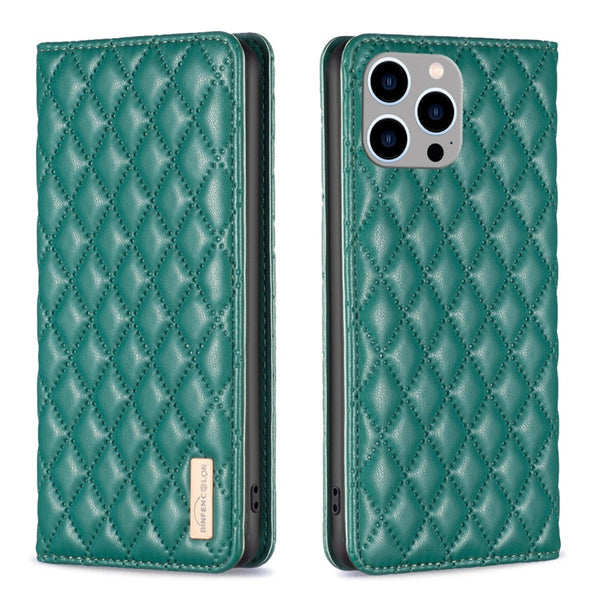 Diamond Lattice Magnetic Leather Flip Phone Case, For iPhone 14 Pro Max, For iPhone 14 Pro, For iPhone 14 Plus, For iPhone 14