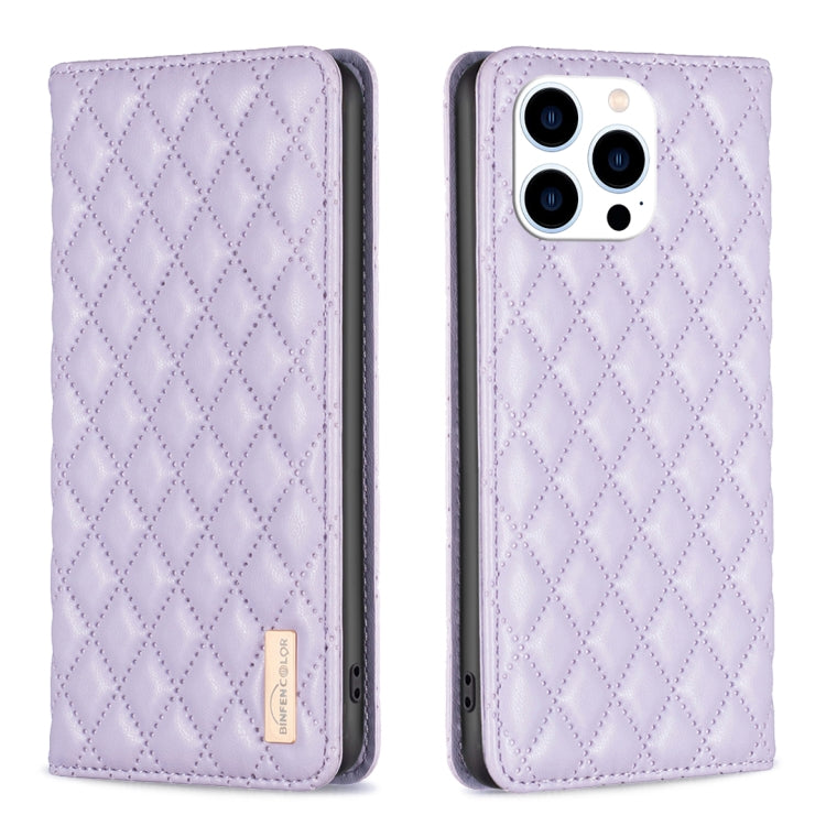 Diamond Lattice Magnetic Leather Flip Phone Case, For iPhone 14 Pro Max, For iPhone 14 Pro, For iPhone 14 Plus, For iPhone 14