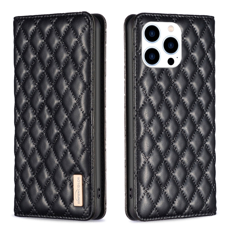Diamond Lattice Magnetic Leather Flip Phone Case, For iPhone 14 Pro Max, For iPhone 14 Pro, For iPhone 14 Plus, For iPhone 14