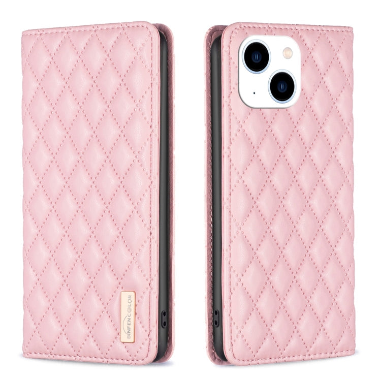 Diamond Lattice Magnetic Leather Flip Phone Case, For iPhone 14 Pro Max, For iPhone 14 Pro, For iPhone 14 Plus, For iPhone 14