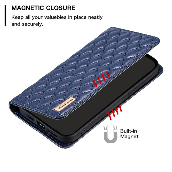 Diamond Lattice Magnetic Leather Flip Phone Case, For iPhone 13 Pro Max, For iPhone 13 Pro, For iPhone 13, For iPhone 12 Pro Max