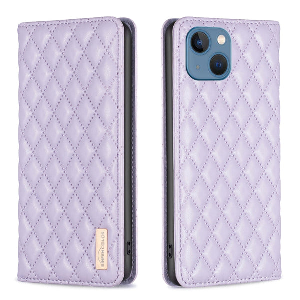 Diamond Lattice Magnetic Leather Flip Phone Case, For iPhone 13 Pro Max, For iPhone 13 Pro, For iPhone 13, For iPhone 12 Pro Max