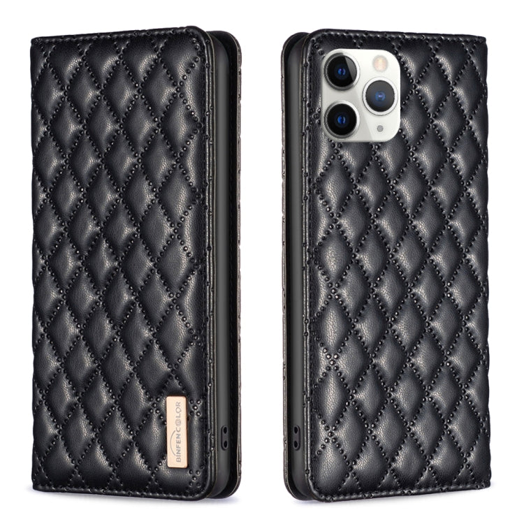 Diamond Lattice Magnetic Leather Flip Phone Case, For iPhone 12 / 12 Pro, For iPhone 11 Pro Max, For iPhone 11 Pro, For iPhone 11