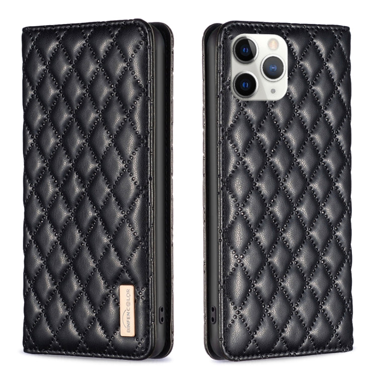 Diamond Lattice Magnetic Leather Flip Phone Case, For iPhone 12 / 12 Pro, For iPhone 11 Pro Max, For iPhone 11 Pro, For iPhone 11
