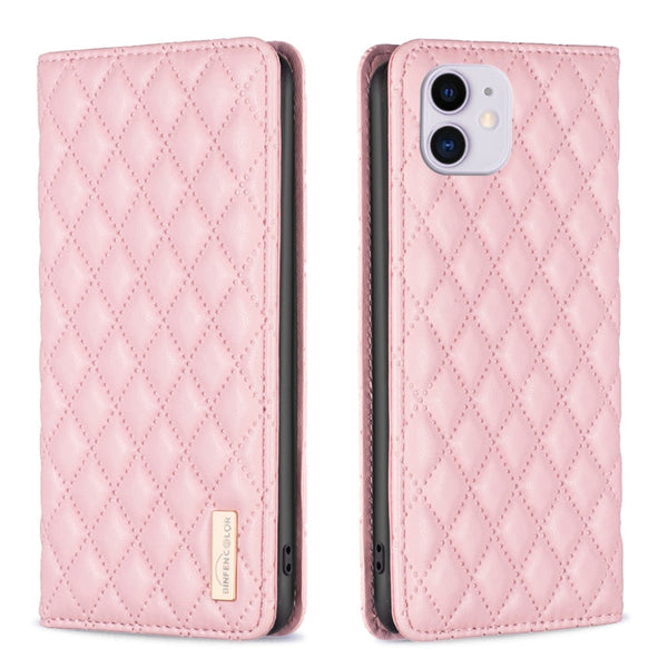 Diamond Lattice Magnetic Leather Flip Phone Case, For iPhone 12 / 12 Pro, For iPhone 11 Pro Max, For iPhone 11 Pro, For iPhone 11