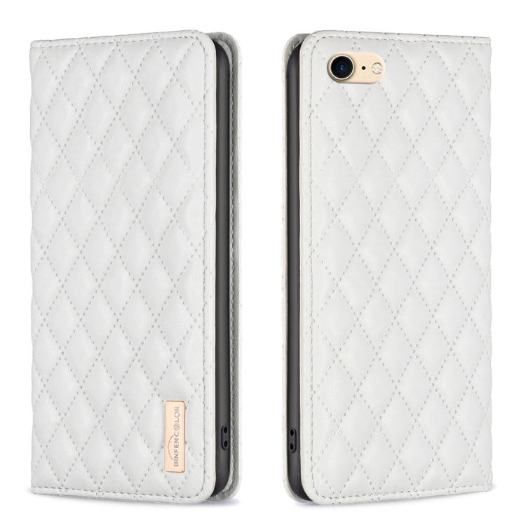 Diamond Lattice Magnetic Leather Flip Phone Case, For iPhone SE 2022 / SE 2020 / 8 / 7, For iPhone XS Max, For iPhone XS / X, For iPhone XR