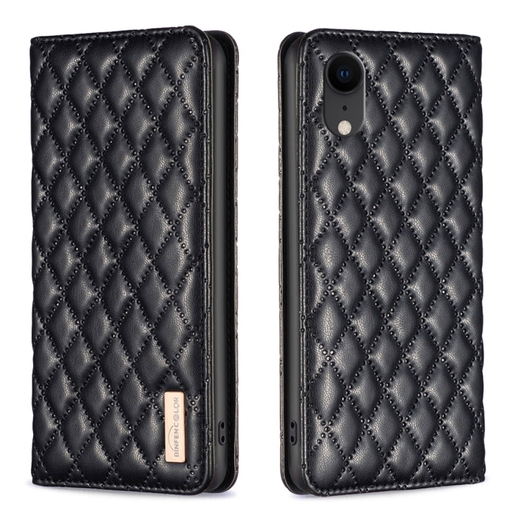 Diamond Lattice Magnetic Leather Flip Phone Case, For iPhone SE 2022 / SE 2020 / 8 / 7, For iPhone XS Max, For iPhone XS / X, For iPhone XR