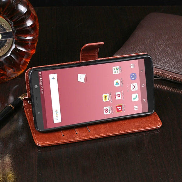 idewei Crazy Horse Texture Horizontal Flip Leather Case with Holder & Card Slots & Wallet, For Galaxy Feel 2, For Galaxy M21, For Vivo S6 5G