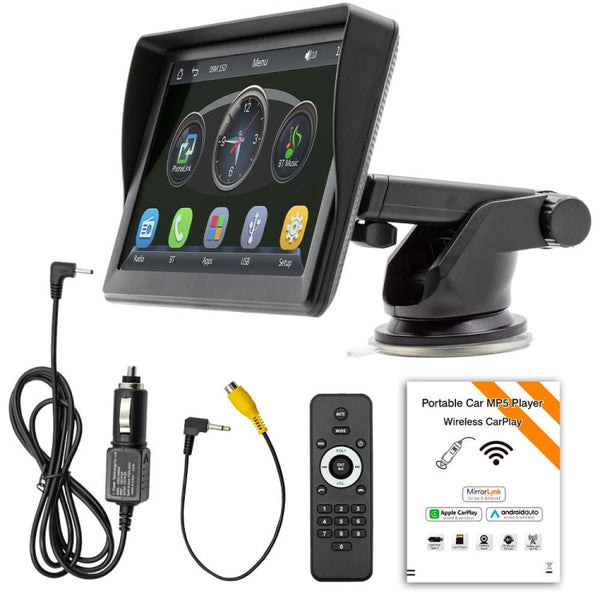 7 inch Wireless CarPlay Radio Multimedia Player 1080P IPS Touch Screen MP5 Radios Bluetooth Monitor