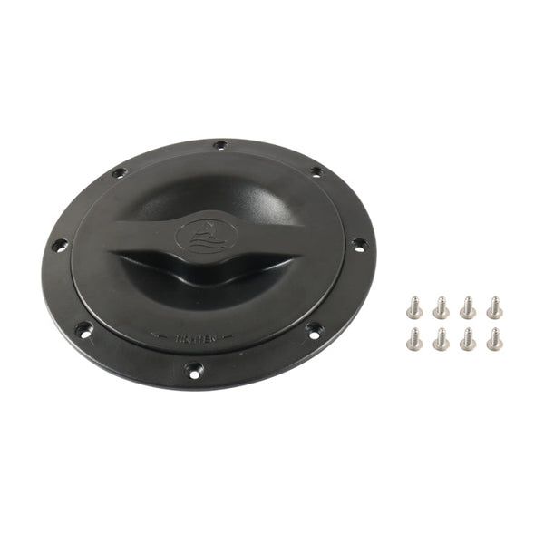 A6651-01 Universal 6 inch Round Deck Hatch Cover with Red Mesh Pocket