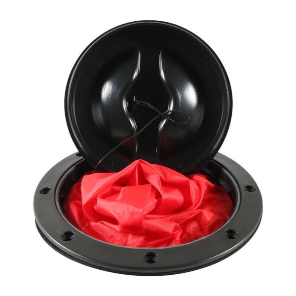 A6651-01 Universal 6 inch Round Deck Hatch Cover with Red Mesh Pocket