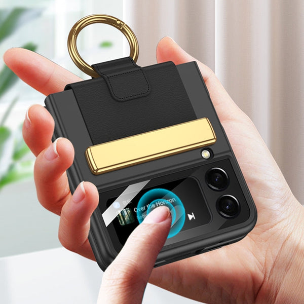 GKK Ultrathin Shockproof Phone Case with Ring Holder / Wrist Strap, For Samsung Galaxy Z Flip4