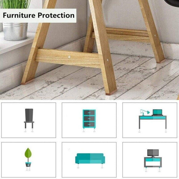 2pcs 22mm Round Plaid EVA Table Sofa Slip-proof Noise-reducing Foot Pads