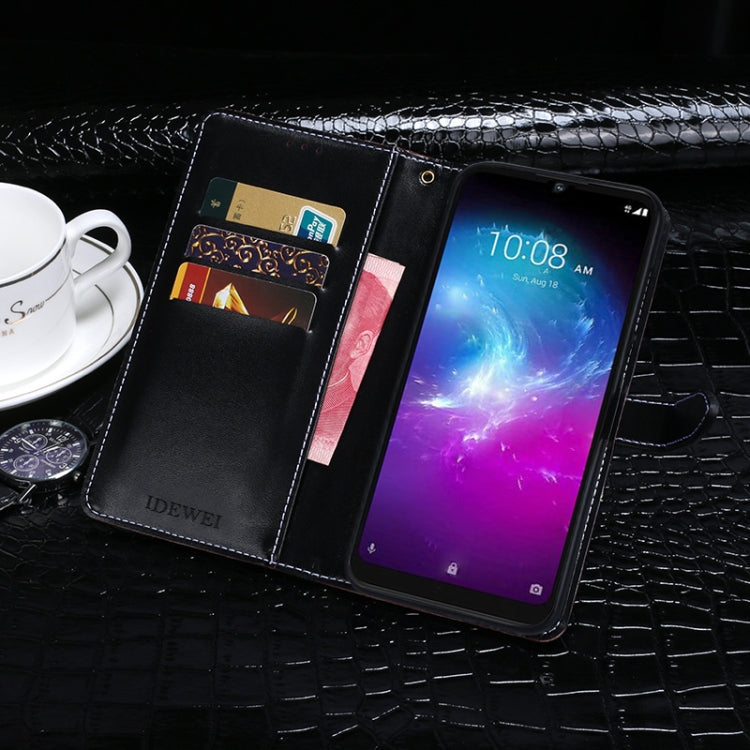 idewei Crocodile Texture Horizontal Flip Leather Case with Holder & Card Slots & Wallet