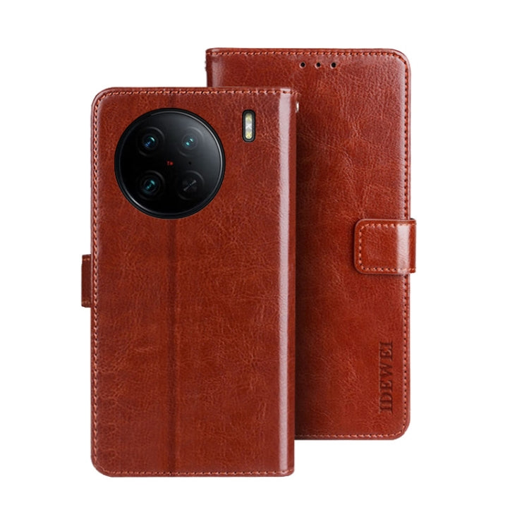 idewei Crazy Horse Texture Leather Phone Case
