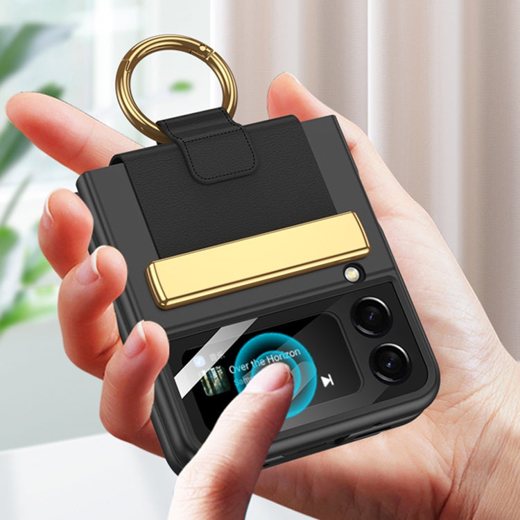 GKK Ultrathin Shockproof Phone Case with Ring Holder / Wrist Strap, For Samsung Galaxy Z Flip3 5G