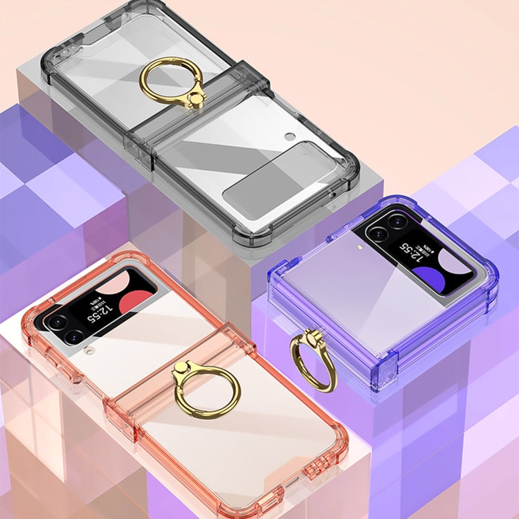 GKK Airbag Hinge Shockproof Phone Case with Ring Holder, For Samsung Galaxy Z Flip4