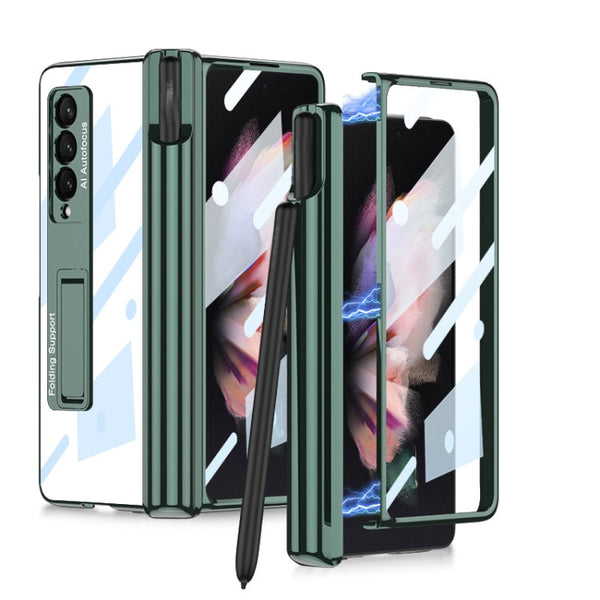 GKK Magnetic Fold Hinge Shockproof Phone Case with Pen Slots, For Samsung Galaxy Z Fold3 5G