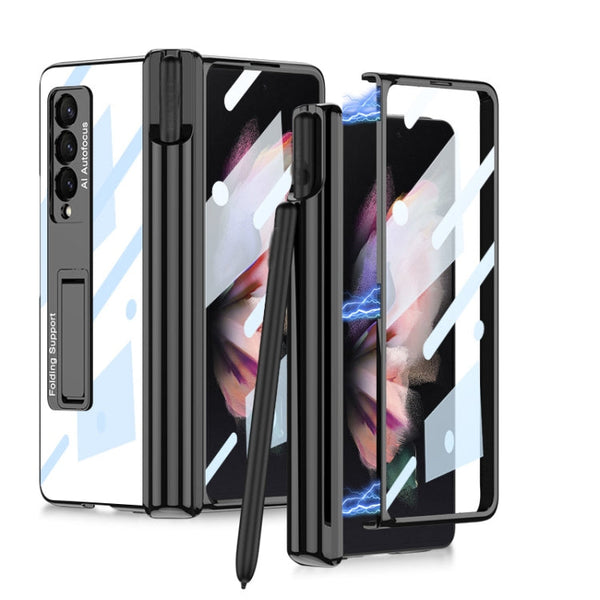GKK Magnetic Fold Hinge Shockproof Phone Case with Pen Slots, For Samsung Galaxy Z Fold3 5G