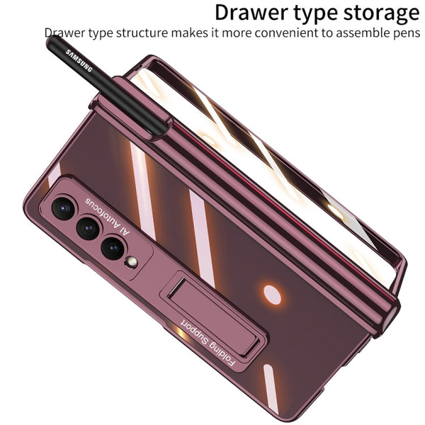 GKK Magnetic Fold Hinge Shockproof Phone Case with Pen Slots, For Samsung Galaxy Z Fold4