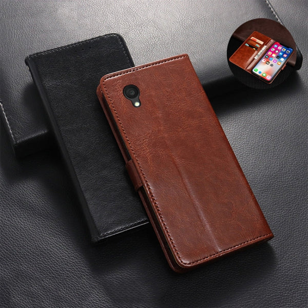 idewei Crazy Horse Texture Leather Phone Case