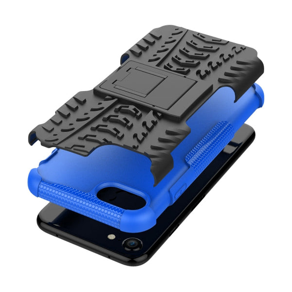 Tire Texture Shockproof TPU+PC Protective Case with Holder