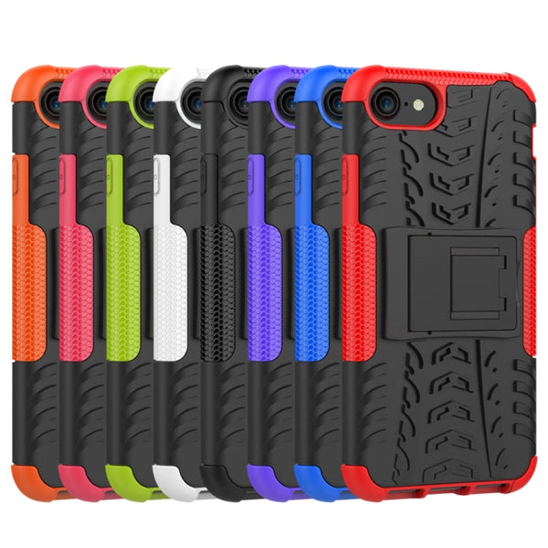 Tire Texture Shockproof TPU+PC Protective Case with Holder