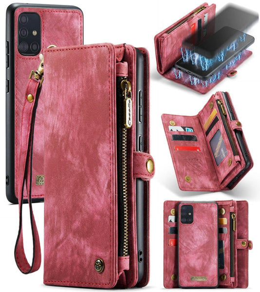 CaseMe-008 Detachable Multifunctional Horizontal Flip Leather Case with Card Slot & Holder & Zipper Wallet & Photo Frame