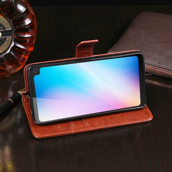 idewei Crazy Horse Texture Horizontal Flip Leather Case with Holder & Card Slots & Wallet, For Blackview BV6100, For Blackview R7