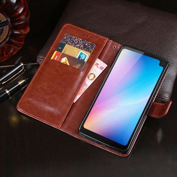 idewei Crazy Horse Texture Horizontal Flip Leather Case with Holder & Card Slots & Wallet, For Blackview BV6100, For Blackview R7