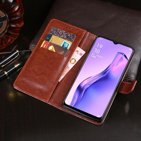 idewei Crazy Horse Texture Horizontal Flip Leather Case with Holder & Card Slots & Wallet, For OPPO A8, For OPPO A9, For OPPO A9 (2020)