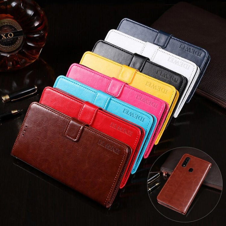 idewei Crazy Horse Texture Horizontal Flip Leather Case with Holder & Card Slots & Wallet, For OPPO A8, For OPPO A9, For OPPO A9 (2020)
