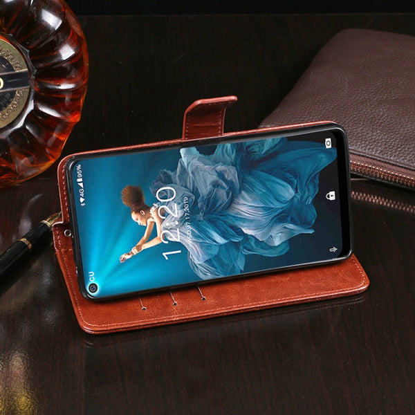 idewei  Crazy Horse Texture Horizontal Flip Leather Case with Holder & Card Slots & Wallet, For Oukitel C17 Pro, For Oukitel K5000