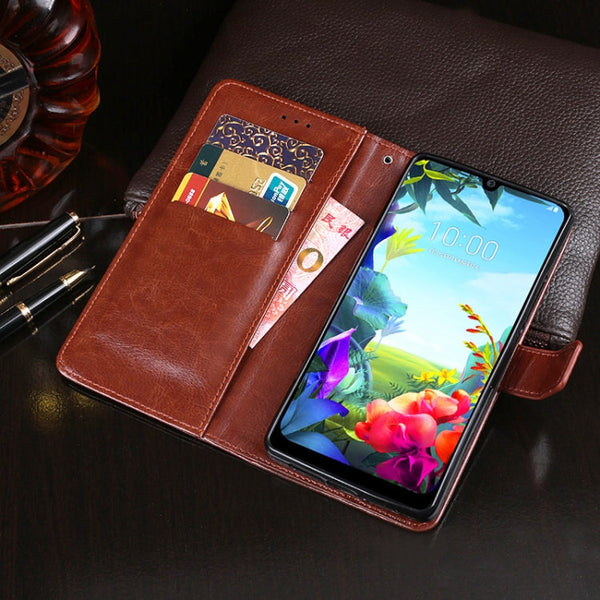 idewei Crazy Horse Texture Horizontal Flip Leather Case with Holder & Card Slots & Wallet, For LG K50S, For LG Stylo 5, For LG X power2