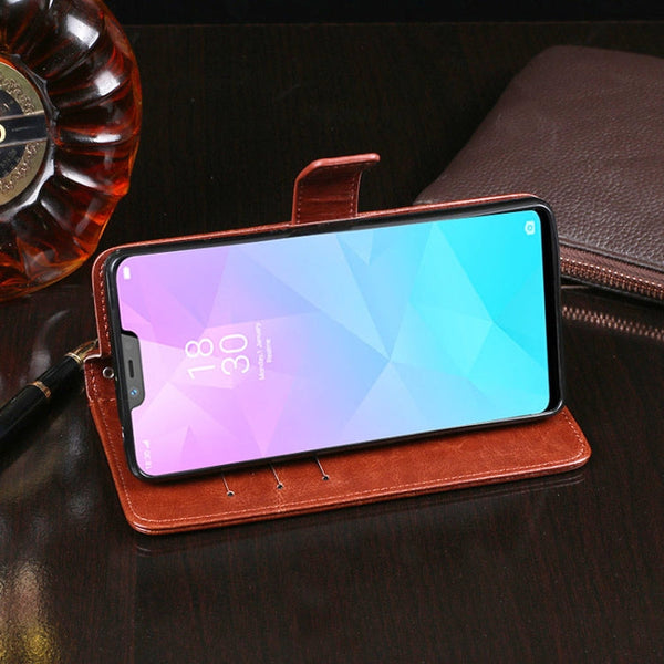 idewei Crazy Horse Texture Horizontal Flip Leather Case with Holder & Card Slots & Wallet, For OPPO Realme 2, For OPPO Realme 3, For OPPO Realme 5 / Realme 5s