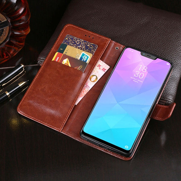 idewei Crazy Horse Texture Horizontal Flip Leather Case with Holder & Card Slots & Wallet, For OPPO Realme 2, For OPPO Realme 3, For OPPO Realme 5 / Realme 5s