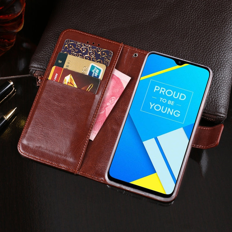 idewei Crazy Horse Texture Horizontal Flip Leather Case with Holder & Card Slots & Wallet, For OPPO Realme C2, For OPPO Realme X, For OPPO Realme X50 5G