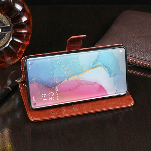 idewei Crazy Horse Texture Horizontal Flip Leather Case with Holder & Card Slots & Wallet, For OPPO Reno3 Pro, For OPPO Reno A, For OPPO Reno Ace