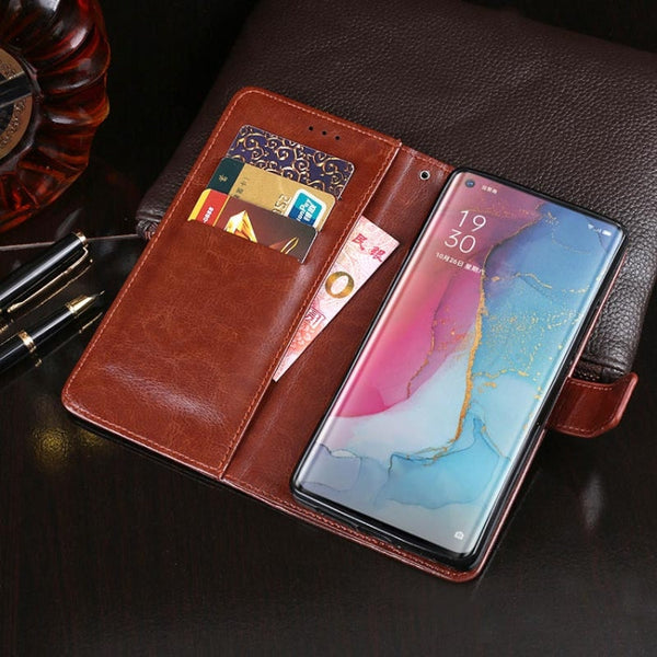 idewei Crazy Horse Texture Horizontal Flip Leather Case with Holder & Card Slots & Wallet, For OPPO Reno3 Pro, For OPPO Reno A, For OPPO Reno Ace