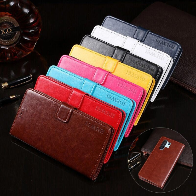 idewei  Crazy Horse Texture Horizontal Flip Leather Case with Holder & Card Slots & Wallet, For Vivo X30 Pro, For Vivo Y9s, For Vivo Y11 2019