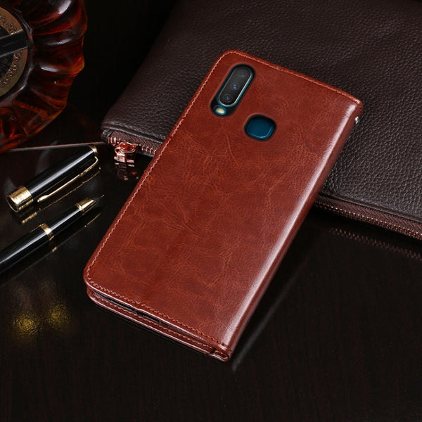 idewei  Crazy Horse Texture Horizontal Flip Leather Case with Holder & Card Slots & Wallet, For Vivo Y17 2019, For Vivo Z5x