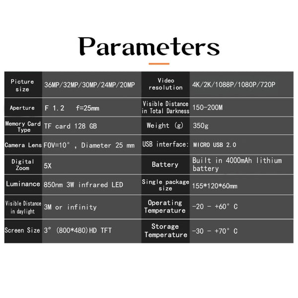 NV4000 Outdoor Hunting 4K HD Binocular Night Vision, NV4000