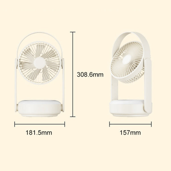 WT-F62 Outdoor Portable USB Charging Air Cooling Fan with LED Night Lamp