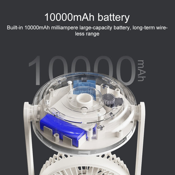 WT-F62 Outdoor Portable USB Charging Air Cooling Fan with LED Night Lamp